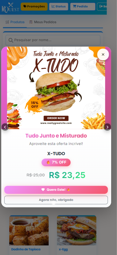 Promoções e Vendas